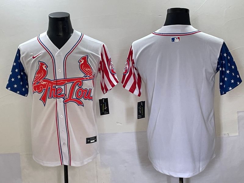 Men 2025 St.Louis Cardinals Blank White a generation of national flags Joint Name Nike MLB Jersey style 3